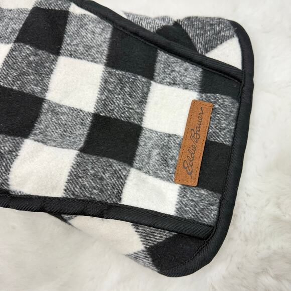 Eddie Bauer Pet Apparel Jacket Black And White Buffalo Plaid Size Small - Picture 5 of 6
